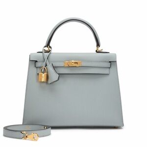 Bleu Glacier Epsom Sellier Kelly 25 Gold Hardware, 2024